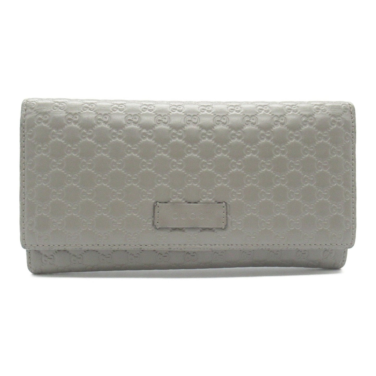 Gucci Gray Leather Long Wallet (Bi-Fold)