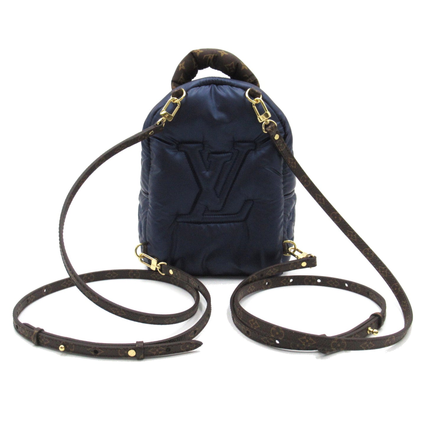 LOUIS VUITTON Palm Springs Backpack MINI Blue Nylon recycled metallic nylon M21060