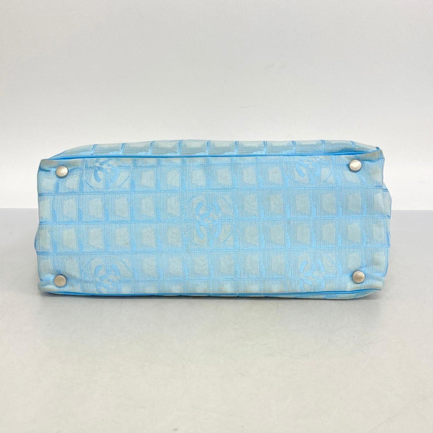 Chanel Tote Bag New Travel Nylon Light Blue Women's