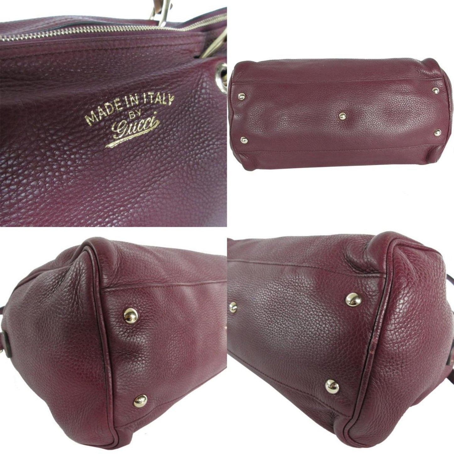 Gucci Bordeaux Leather Handbag Shoulder Bag