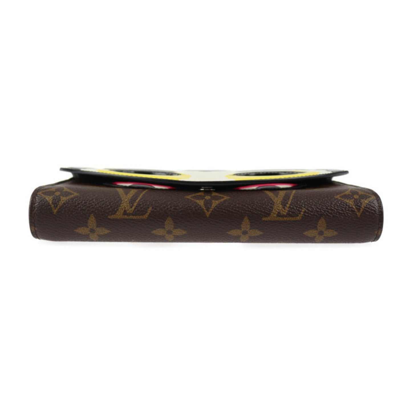 LOUIS VUITTON Portefeuille Chain Kansai Yamamoto Collaboration Shoulder Bag M67256 Monogram Canvas Leather Brown Multicolor Silver Hardware Kabuki Wallet Long