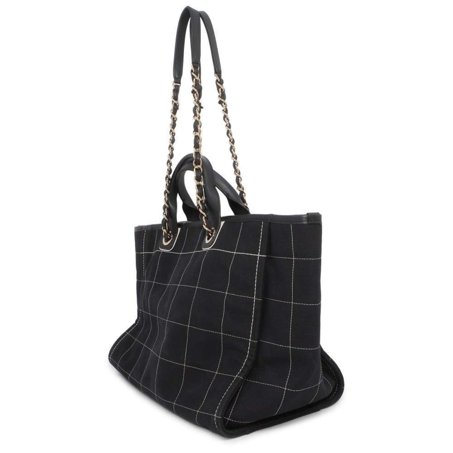 Chanel Tote Bag Deauville Coco Mark GM Canvas A66941 2way CHANEL Black