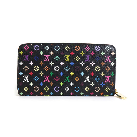 LOUIS VUITTON Round Zipper Long Wallet Monogram Multicolor Zippy Violet Unisex M60275