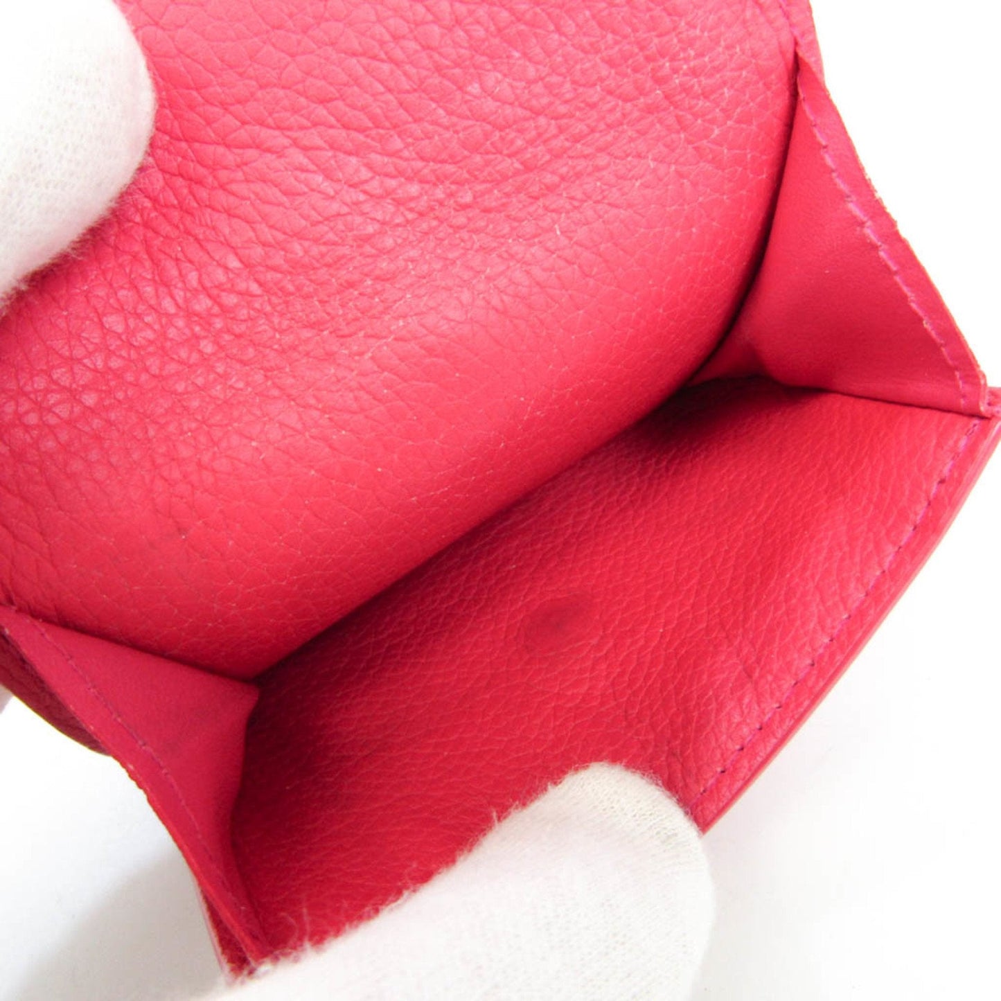 LOUIS VUITTON Portefeuille Lock Mini M67858 Women's Calf Leather Wallet [tri-fold] Hot Pink
