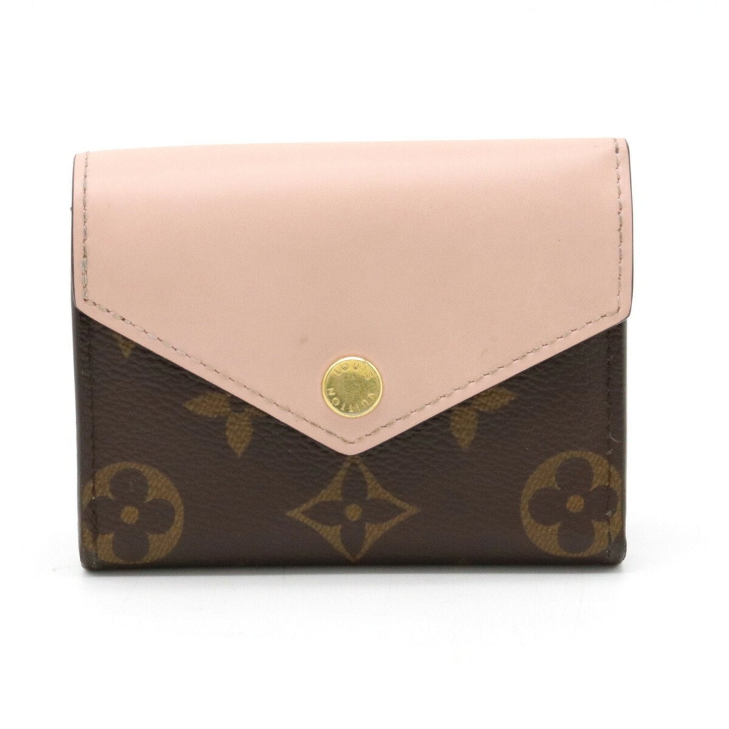 LOUIS VUITTON Monogram Portefeuille Zoe Trifold Wallet Leather Rose Ballerine Pink M62933