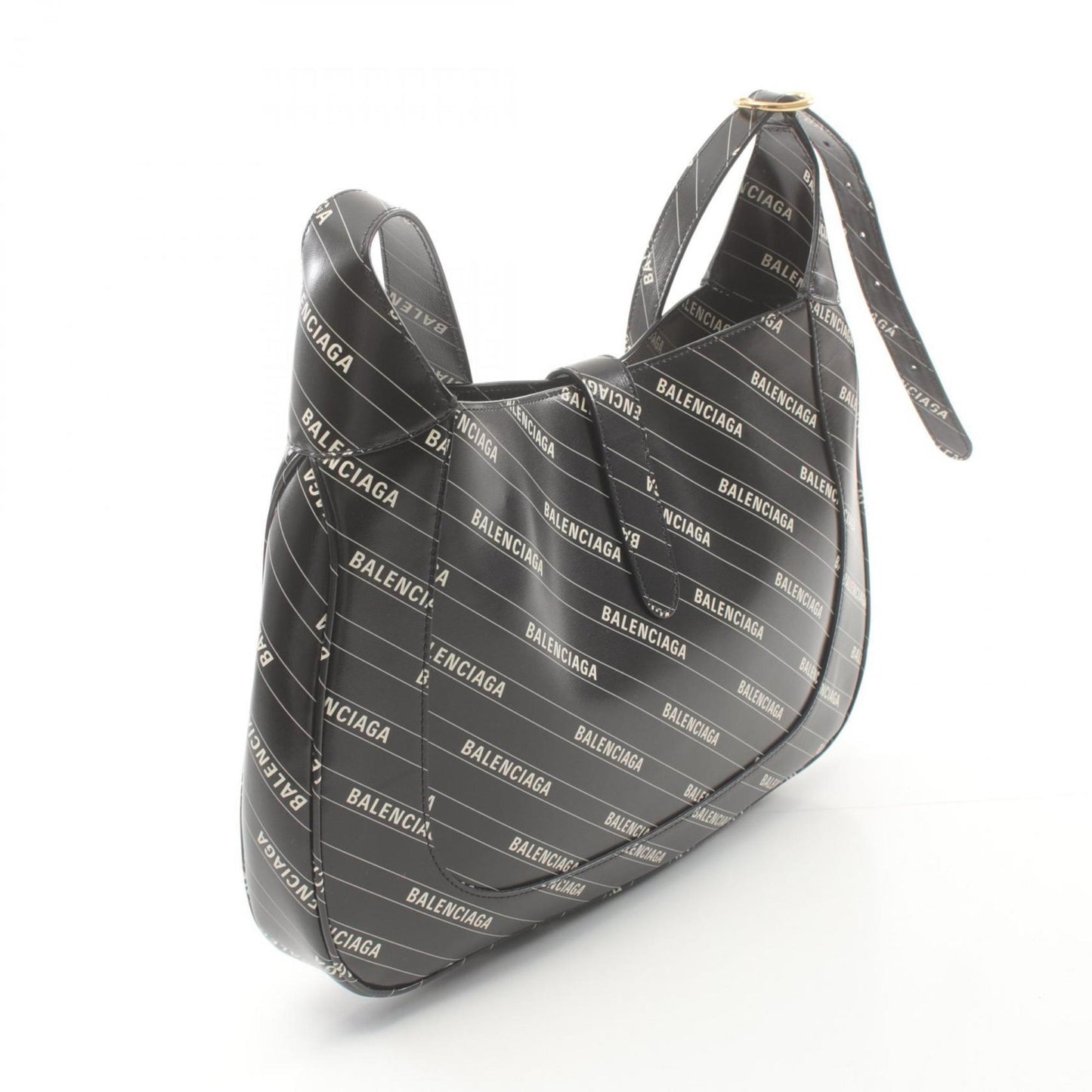Gucci Black White Leather Shoulder Bag