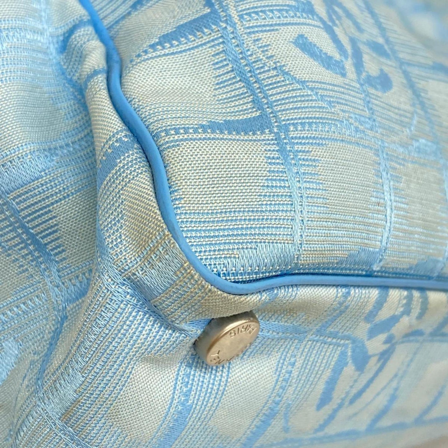 Chanel Tote Bag New Travel Nylon Light Blue Women's