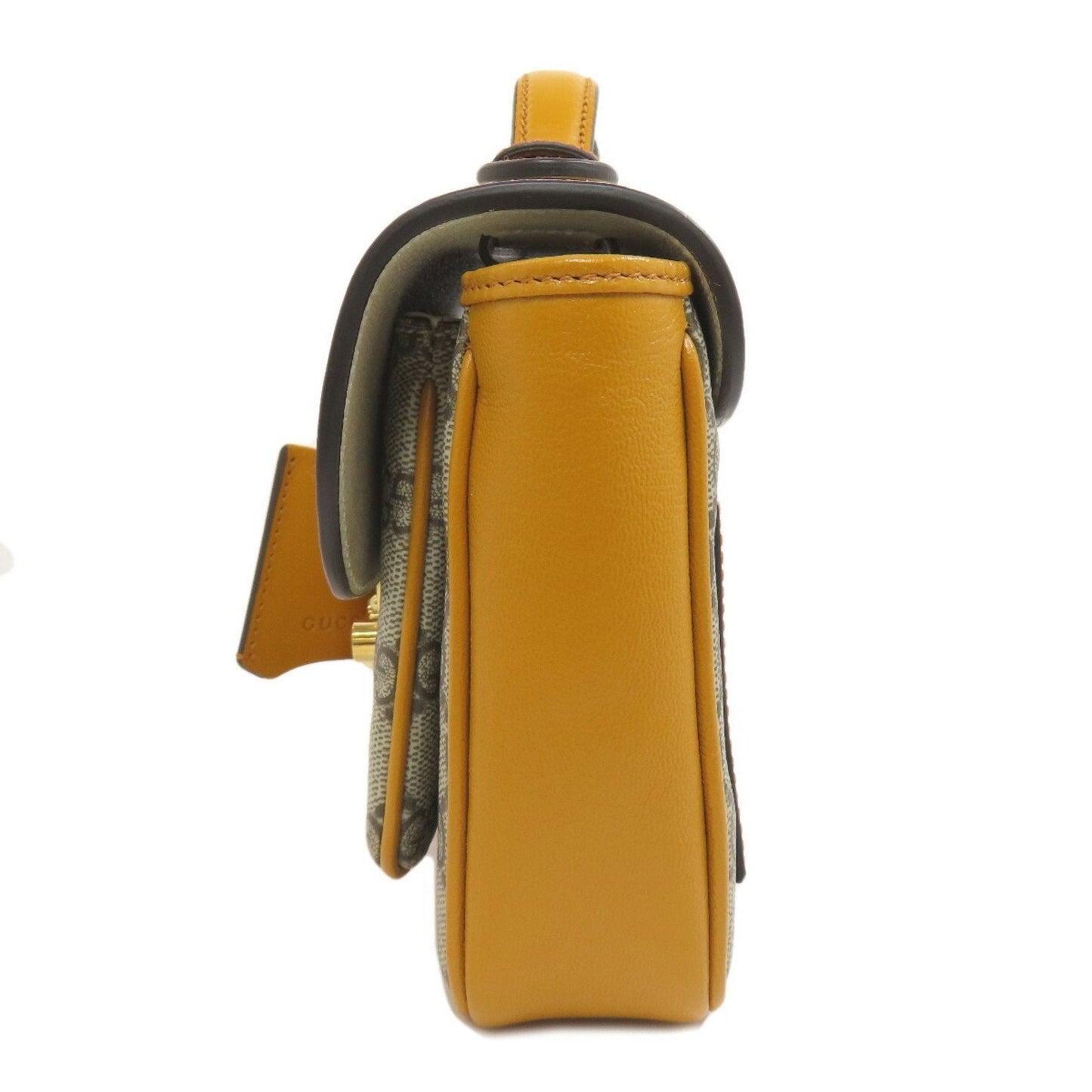 Gucci Brown Yellow Pvc Leather Handbag