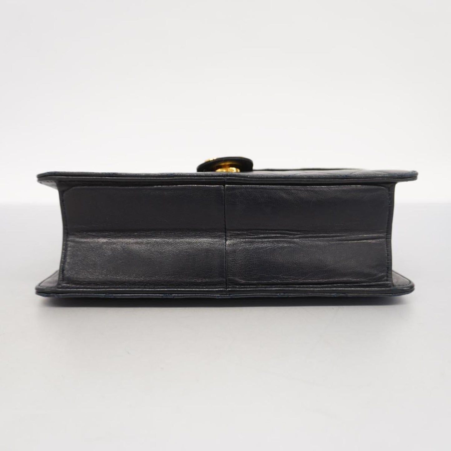 Chanel Shoulder Bag Matelasse Chain Lambskin Navy Women's
