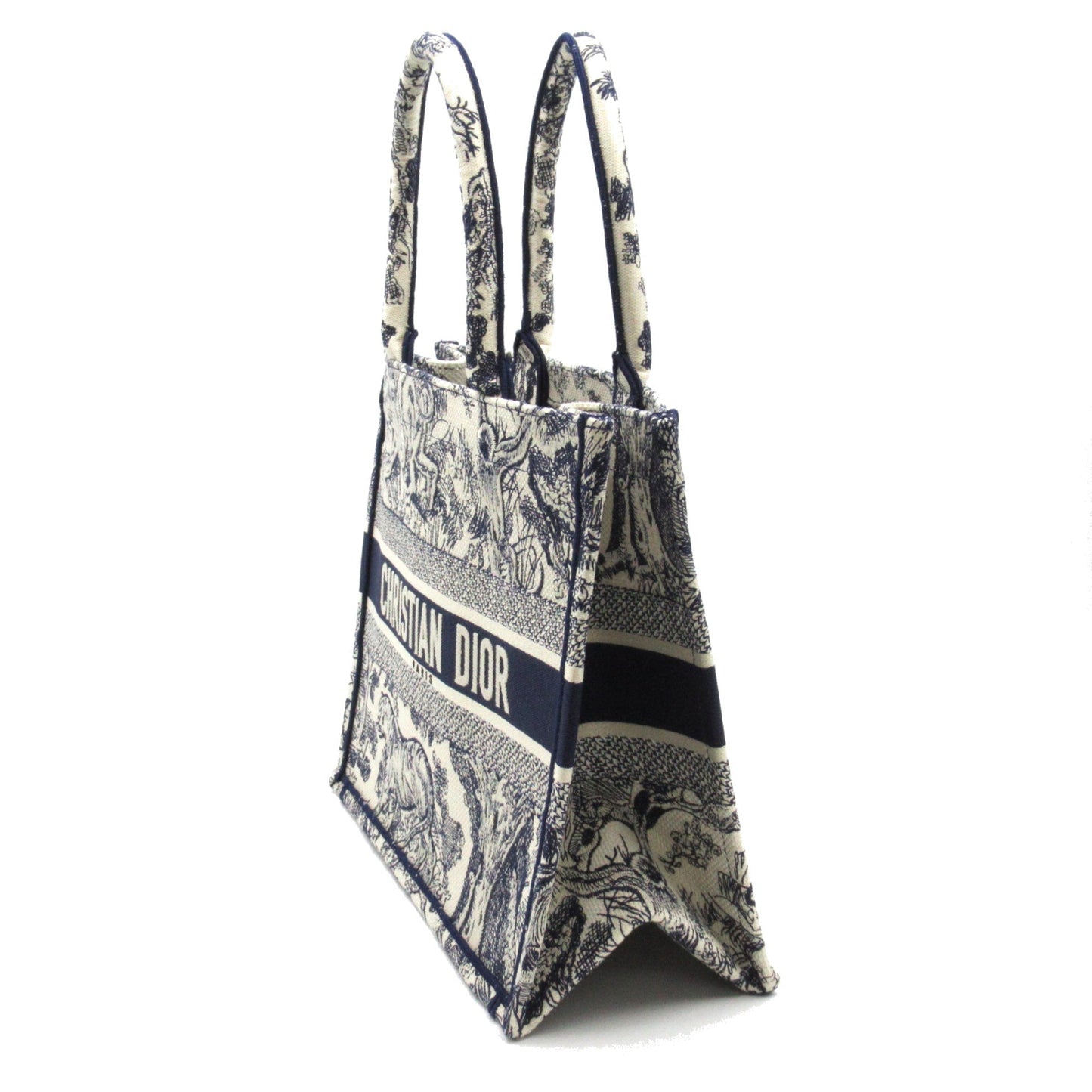 Dior Book tote Navy White canvas M1296ZRGO_M928