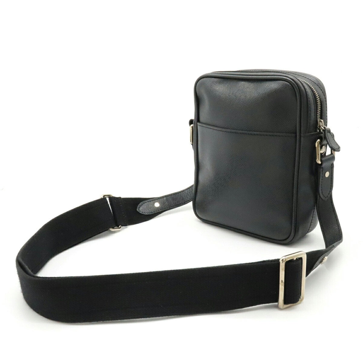 LOUIS VUITTON Taiga Dimitri Shoulder Bag Leather Ardoise Black M32462