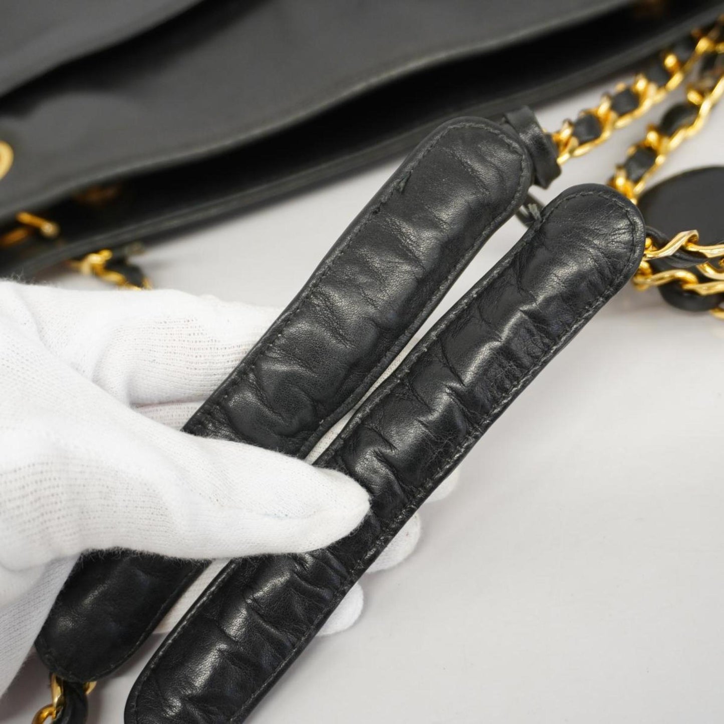 Chanel Shoulder Bag Matelasse Lambskin Black Women's