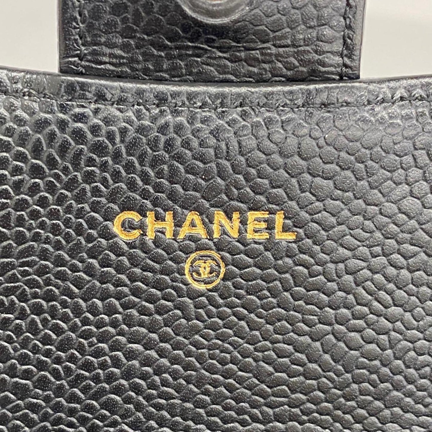 Chanel Long Wallet Matelasse Caviar Skin Black Women's