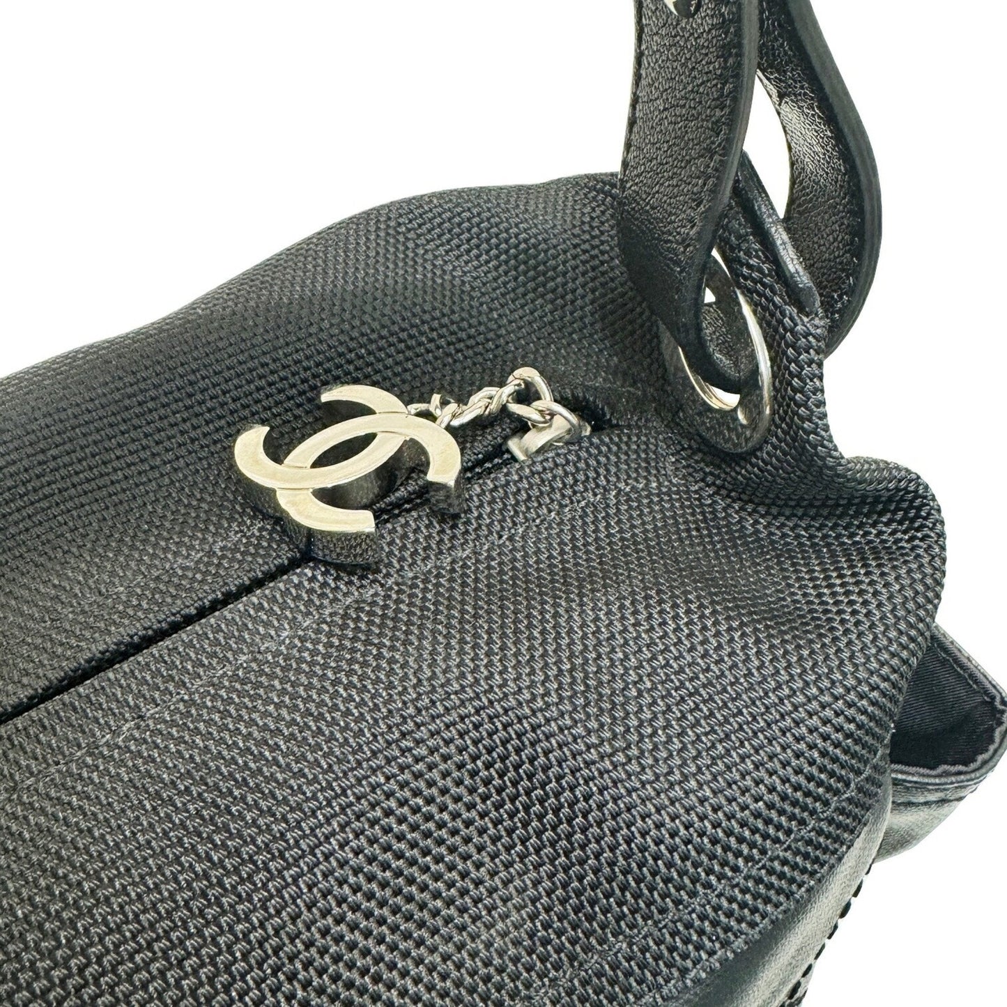 CHANEL Paris Biarritz Shoulder Bag A34205 Coated Canvas Black 1