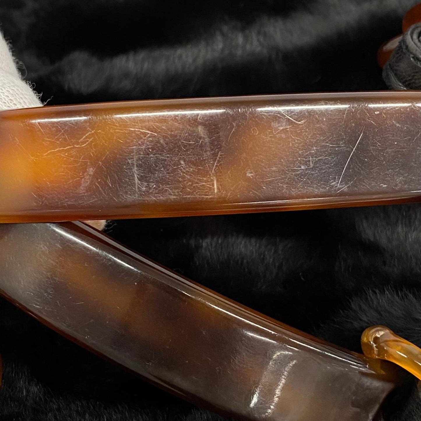 Chanel Tote Bag Lapin Fur Black Women's