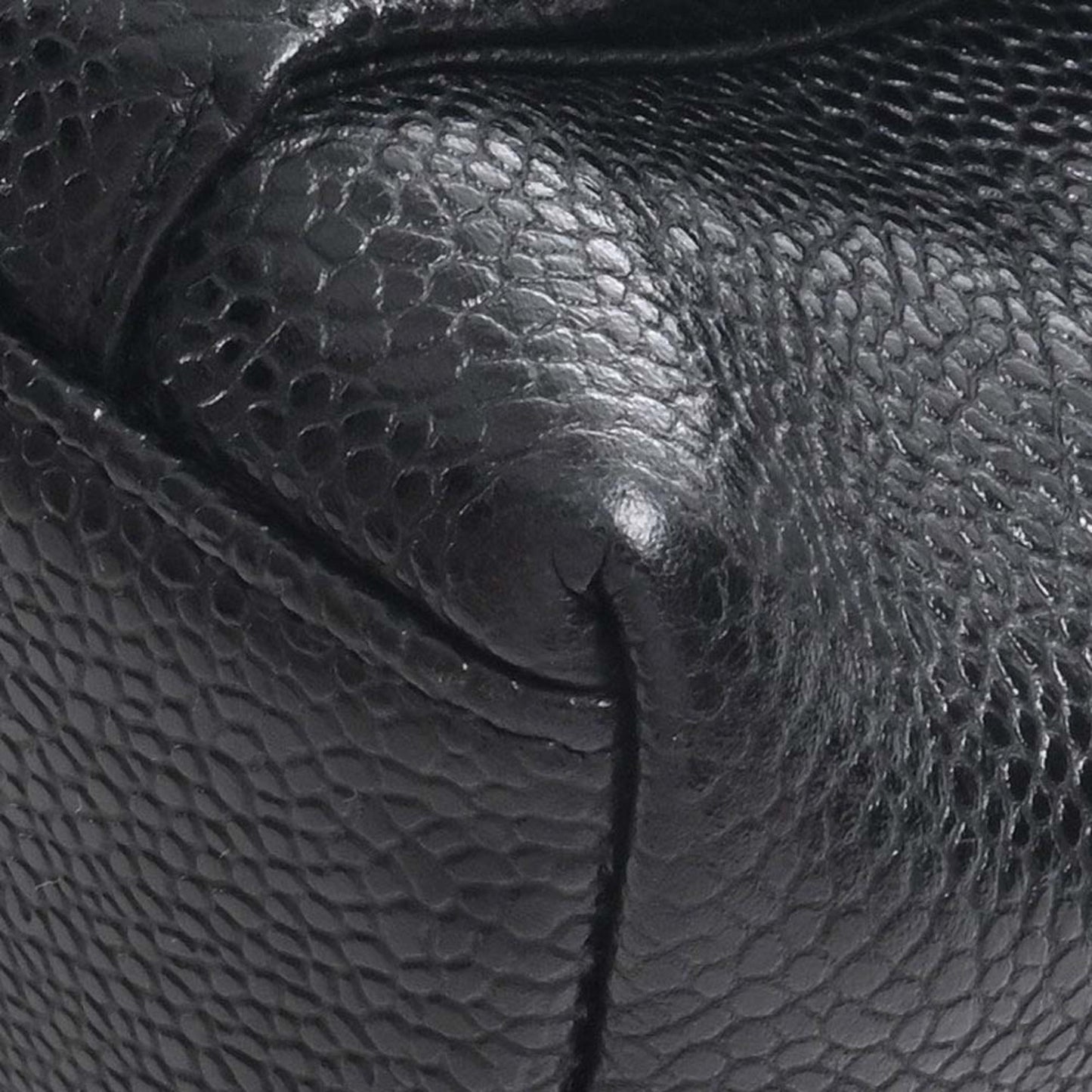 CHANEL Caviar Skin Coco Mark Chain Tote Bag Black Ladies