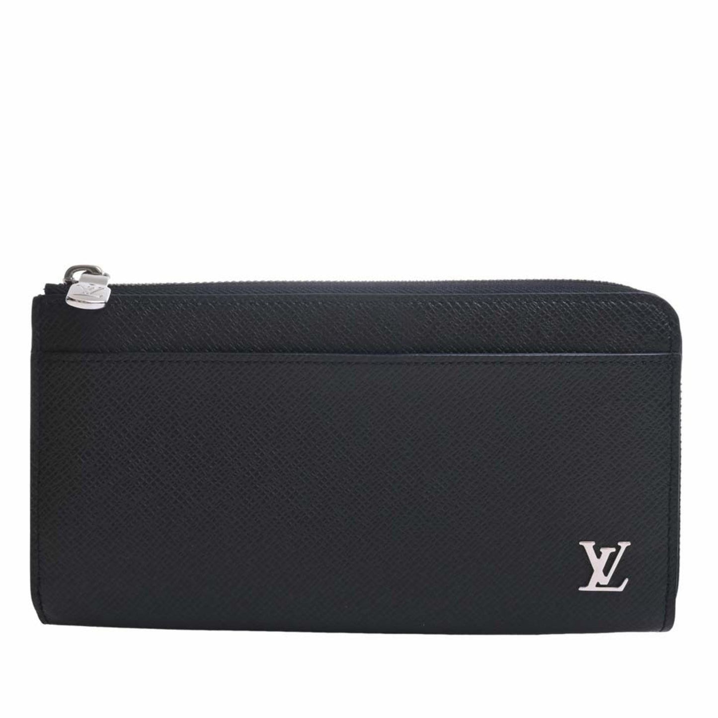 LOUIS VUITTON Taiga Zippy Dragonne Long Wallet M69409 Black Ladies