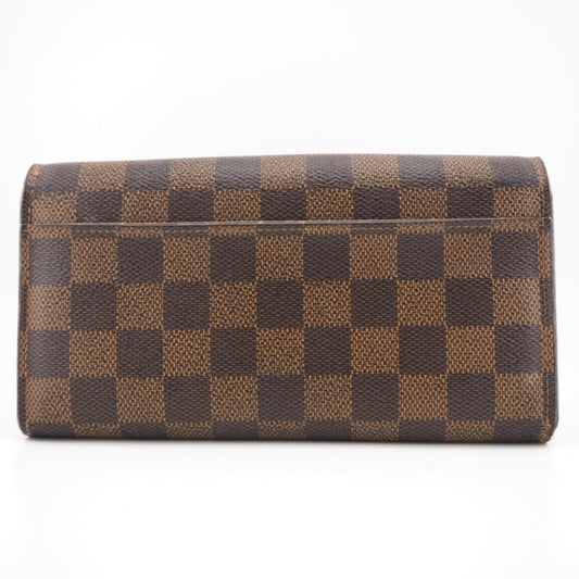 LOUIS VUITTON N60114 Portefeuil Sarah Damier Long Wallet Brown Women's