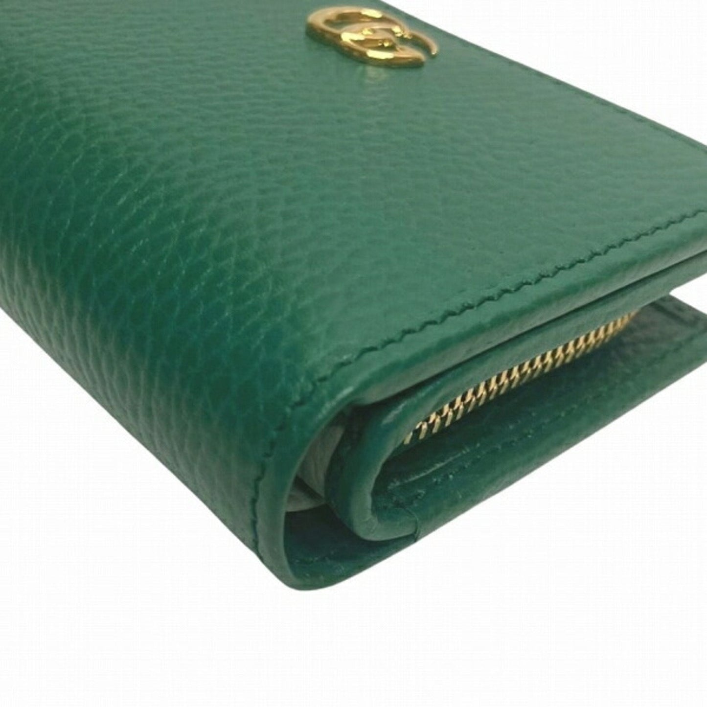Gucci Green Leather Long Wallet (Bi-Fold)