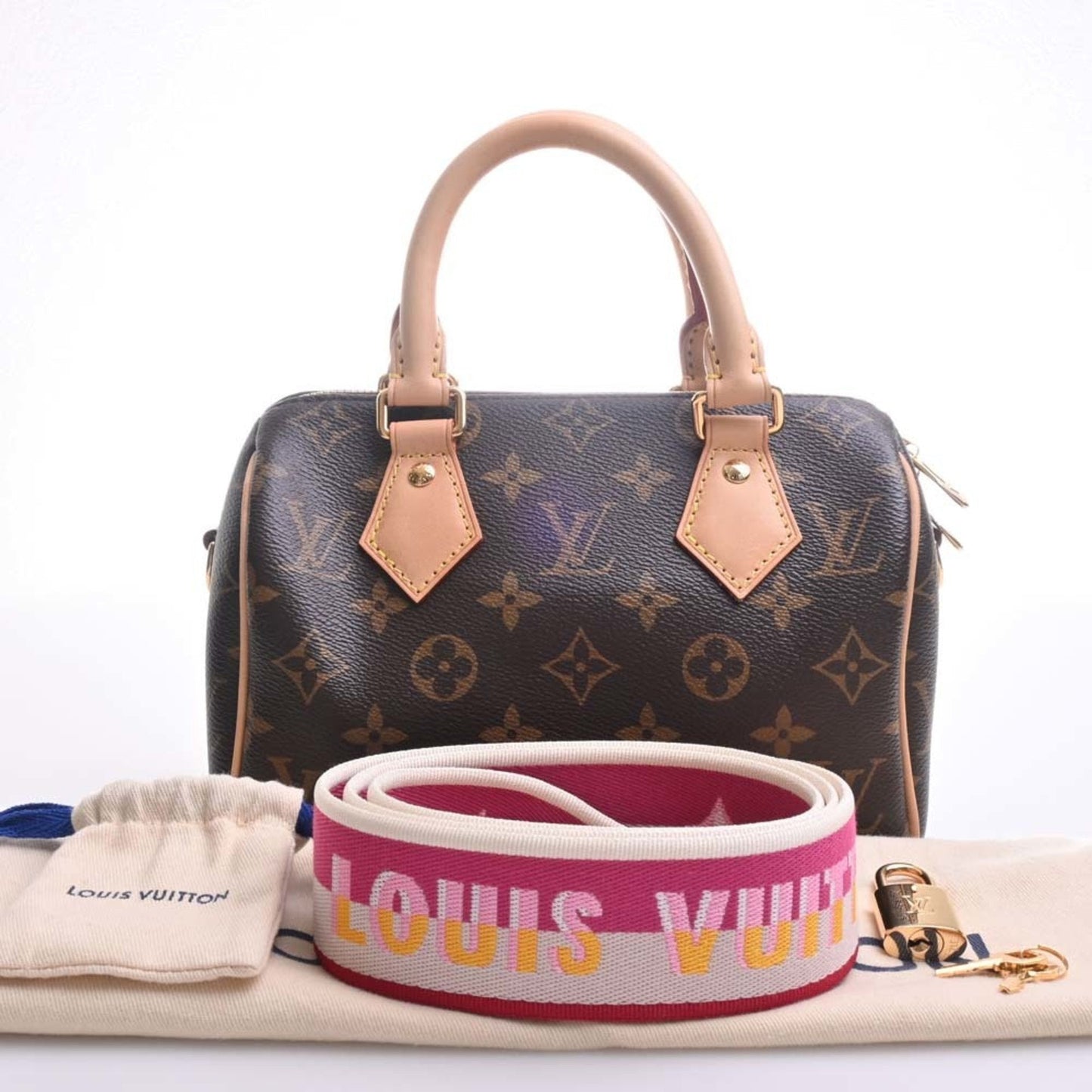 LOUIS VUITTON Monogram Speedy Bandouliere 20 Handbag M46234 Brown Women's