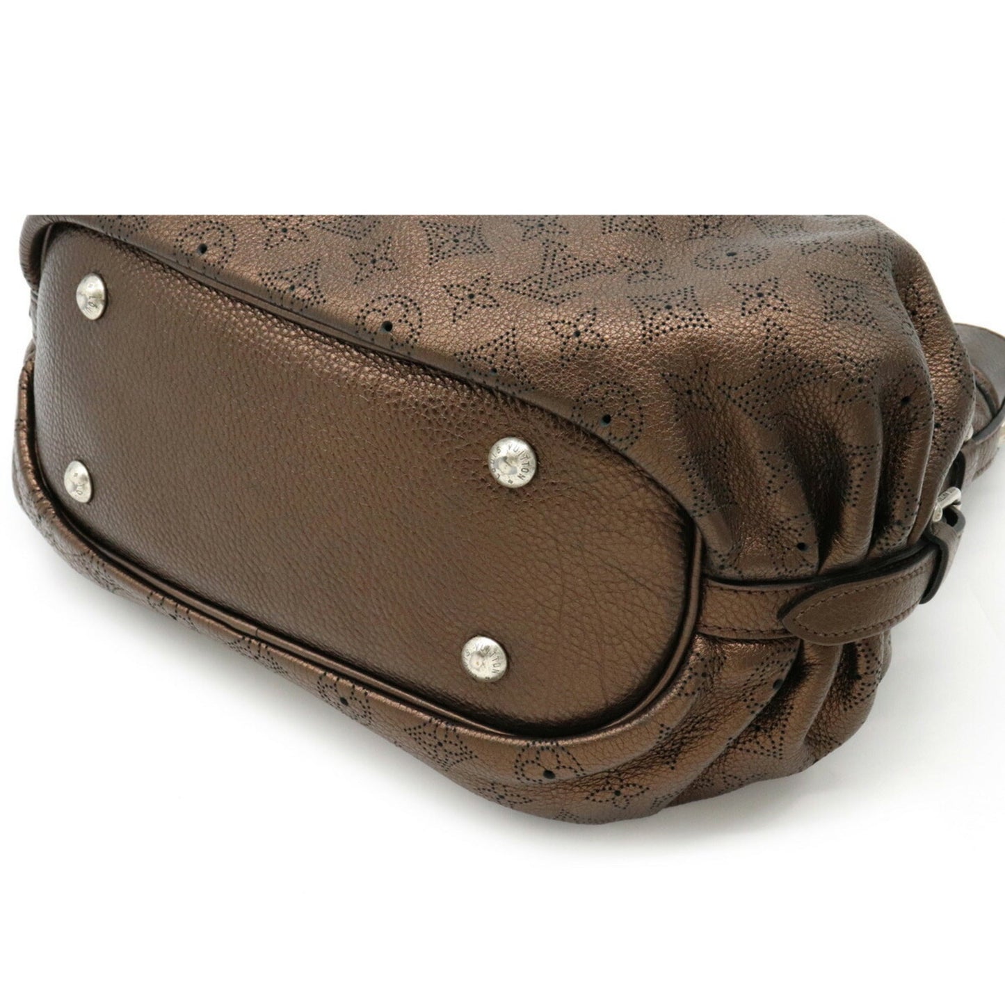 Louis Vuitton Monogram Mahina XL Tote Bag Shoulder Leather Mordre Bronze Brown M95714