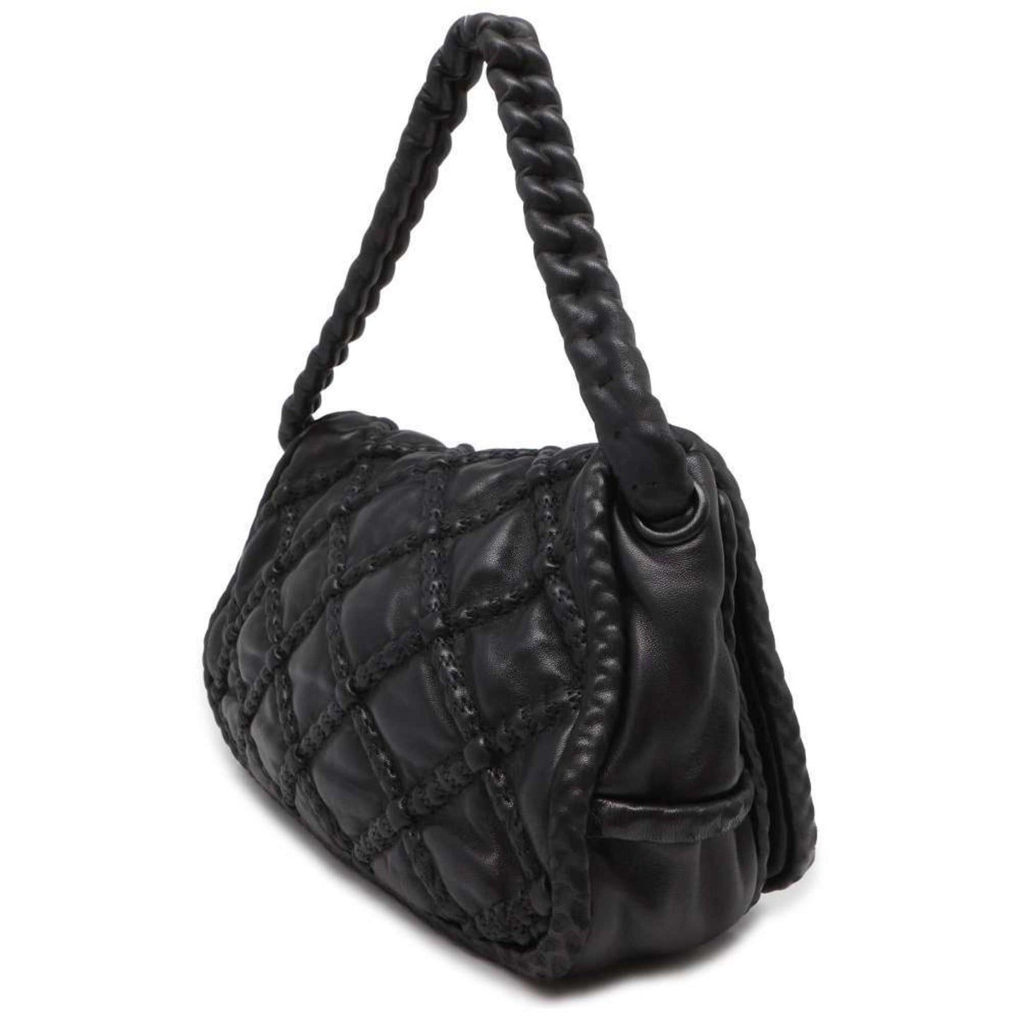 Chanel Shoulder Bag Matelasse Coco Mark Lambskin A36450 CHANEL Hand Black