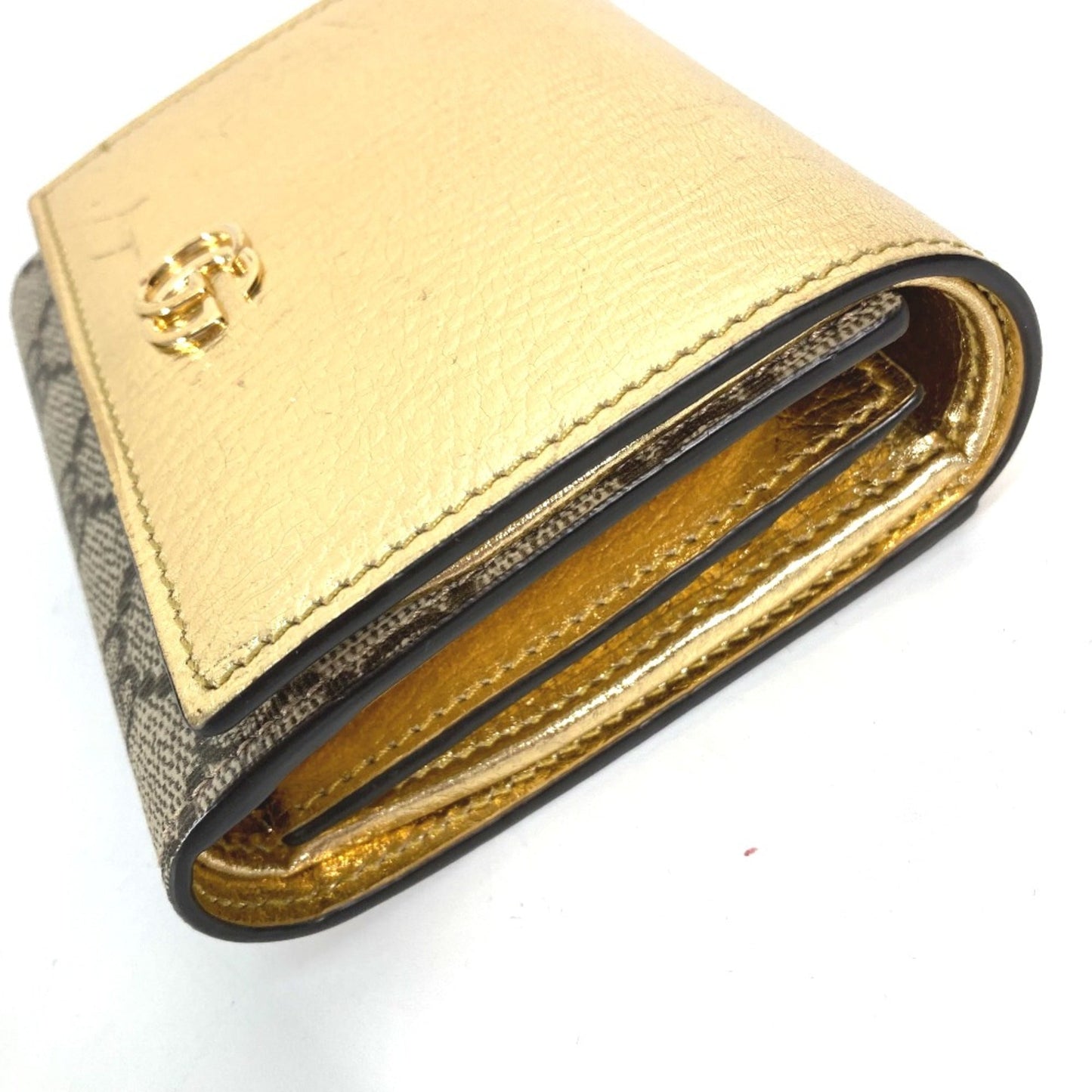 Gucci Gold Leather Wallet (Bi-Fold)