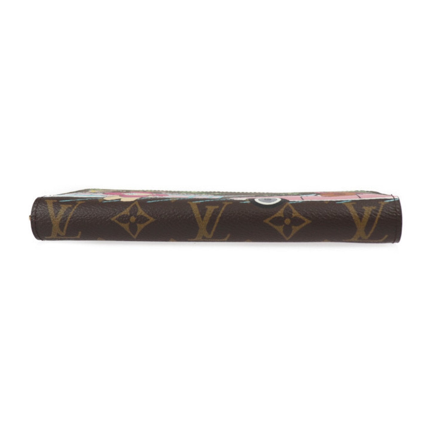 LOUIS VUITTON Vivienne Zippy Wallet Long M80857 Monogram Canvas Brown Multicolor Gold Hardware Round Zipper