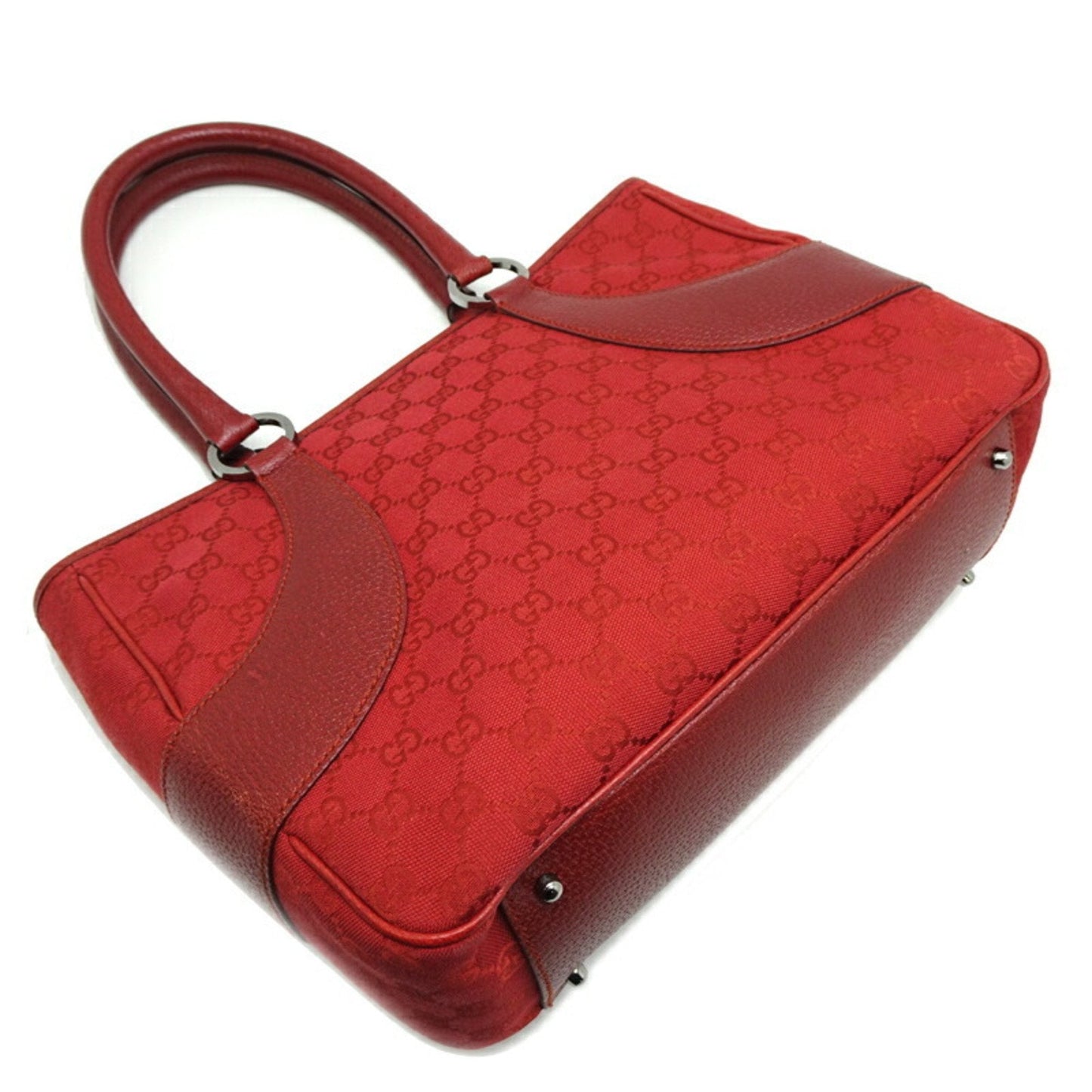 Gucci Red Color Gg Canvas Shoulder Bag Tote Bag