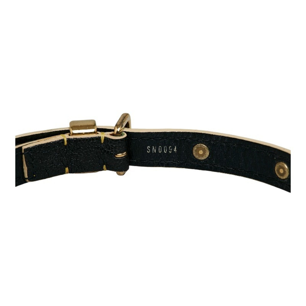 LOUIS VUITTON Suhari Bracelet Double Tour M91844 Black Leather Ladies