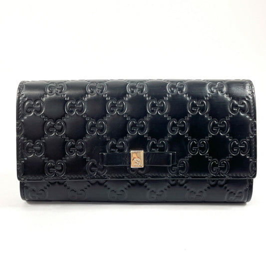 Gucci Black Leather Long Wallet (Bi-Fold) ()