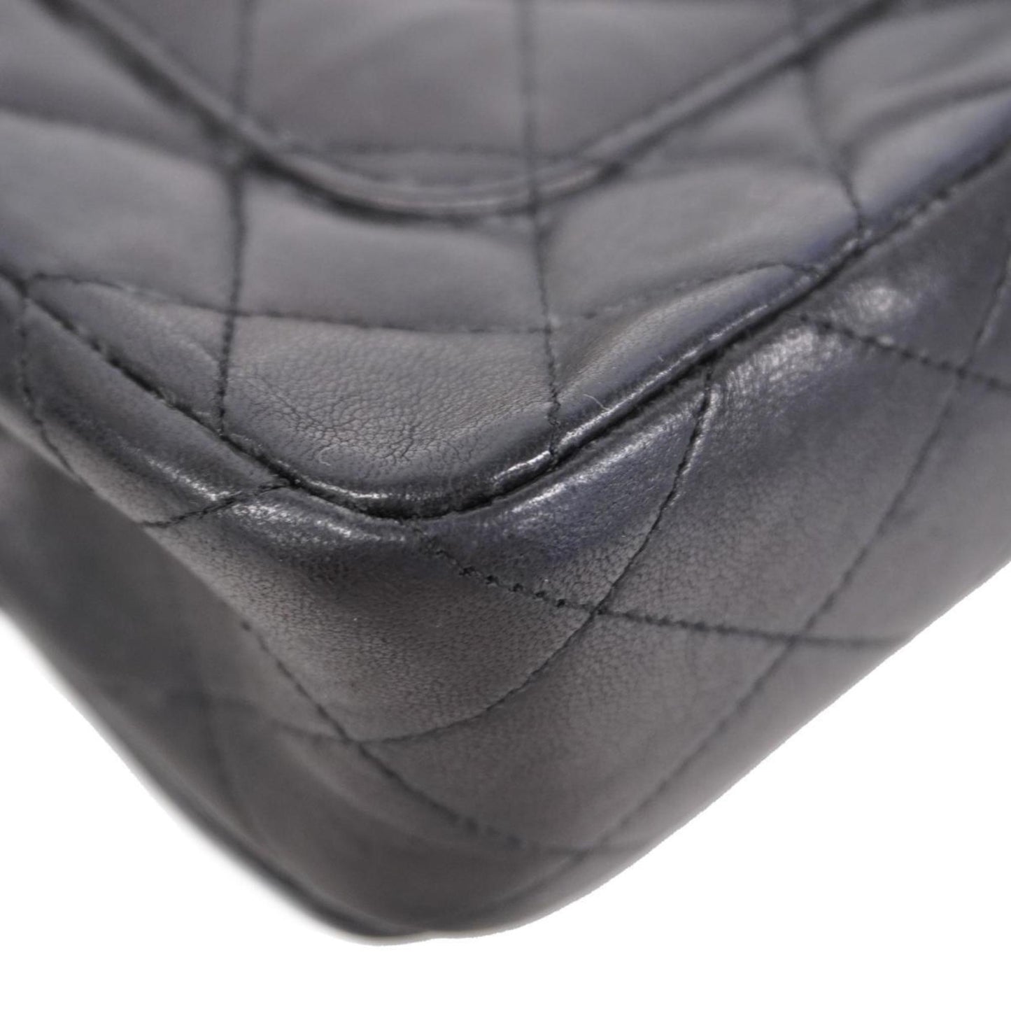 Chanel Shoulder Bag Matelasse Chain Lambskin Black Women's