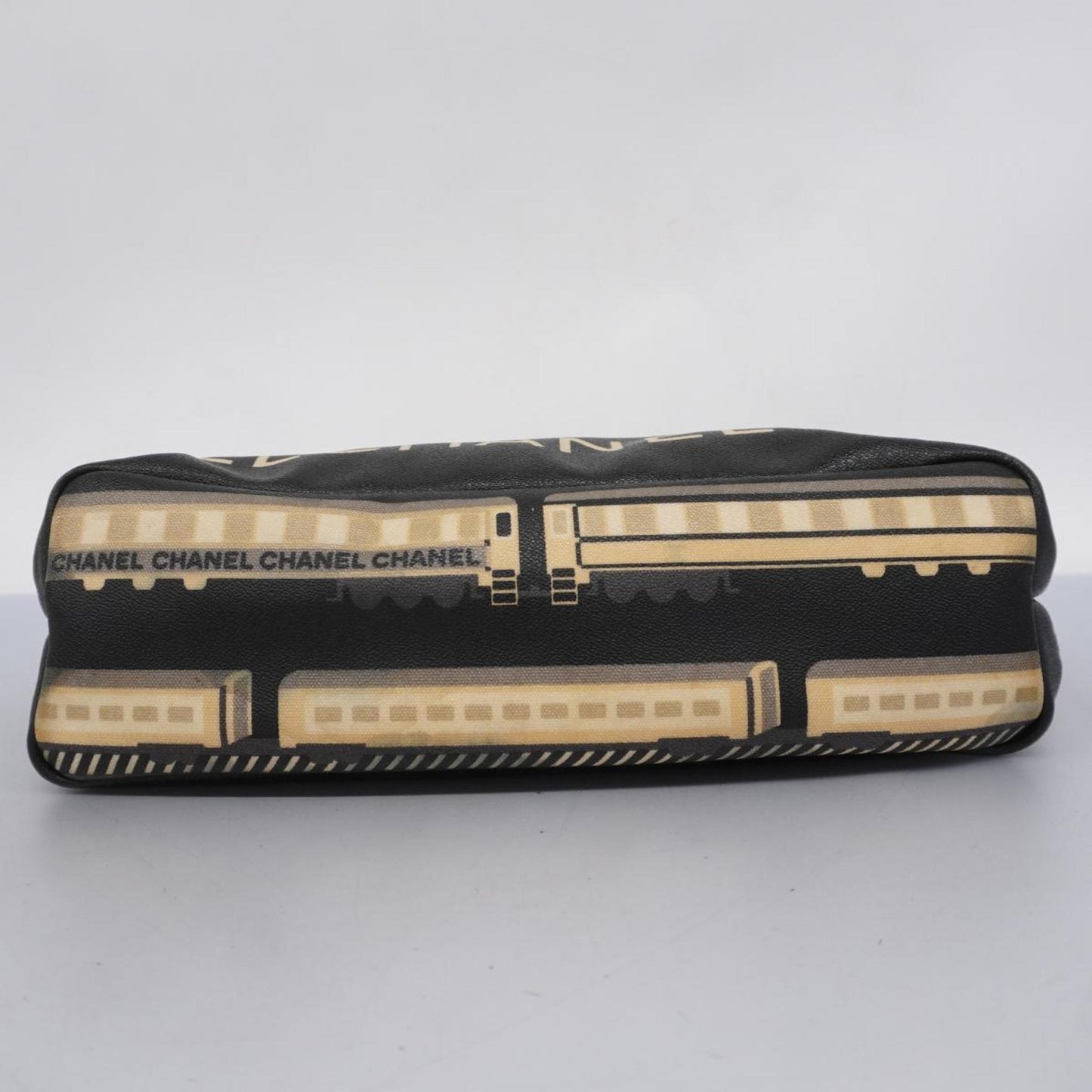 Chanel Tote Bag Central Station Caviar Skin Black Women's