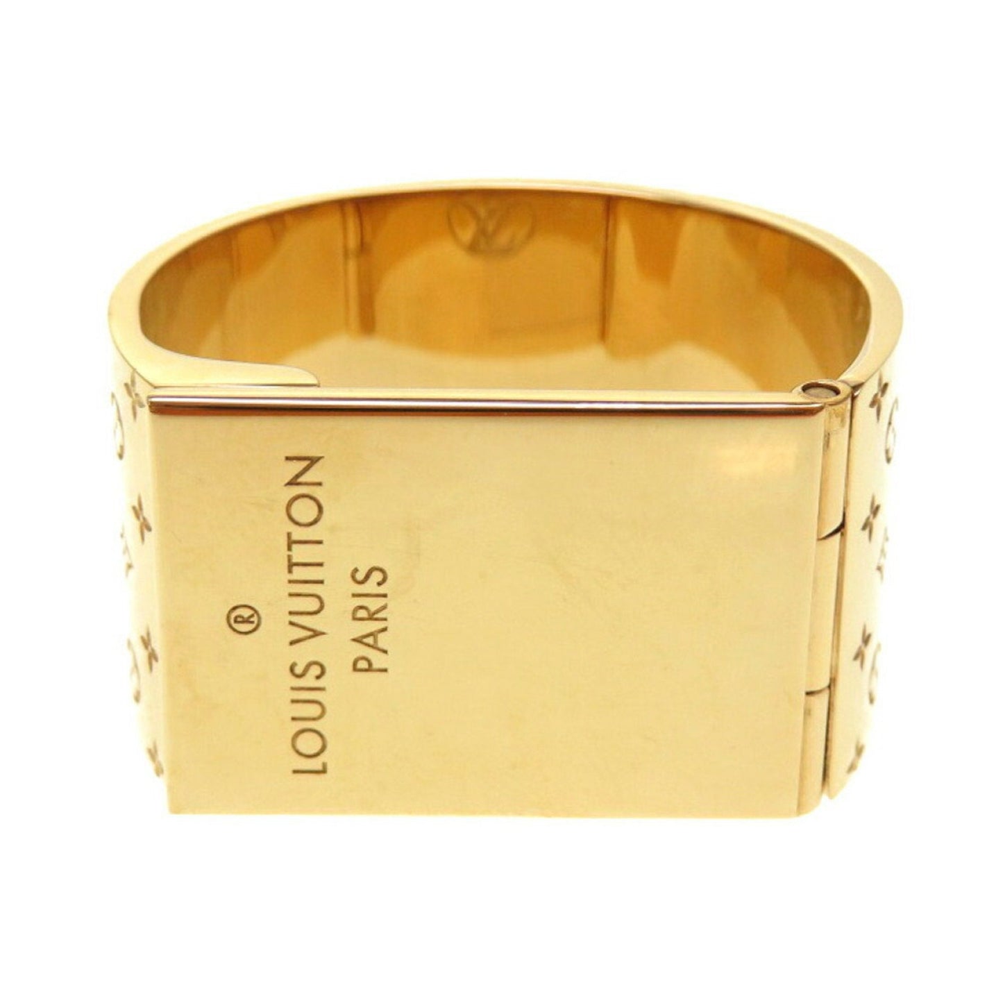 LOUIS VUITTON Monogram Textile Brooch Nanogram Gold M00226 Scarf Ring