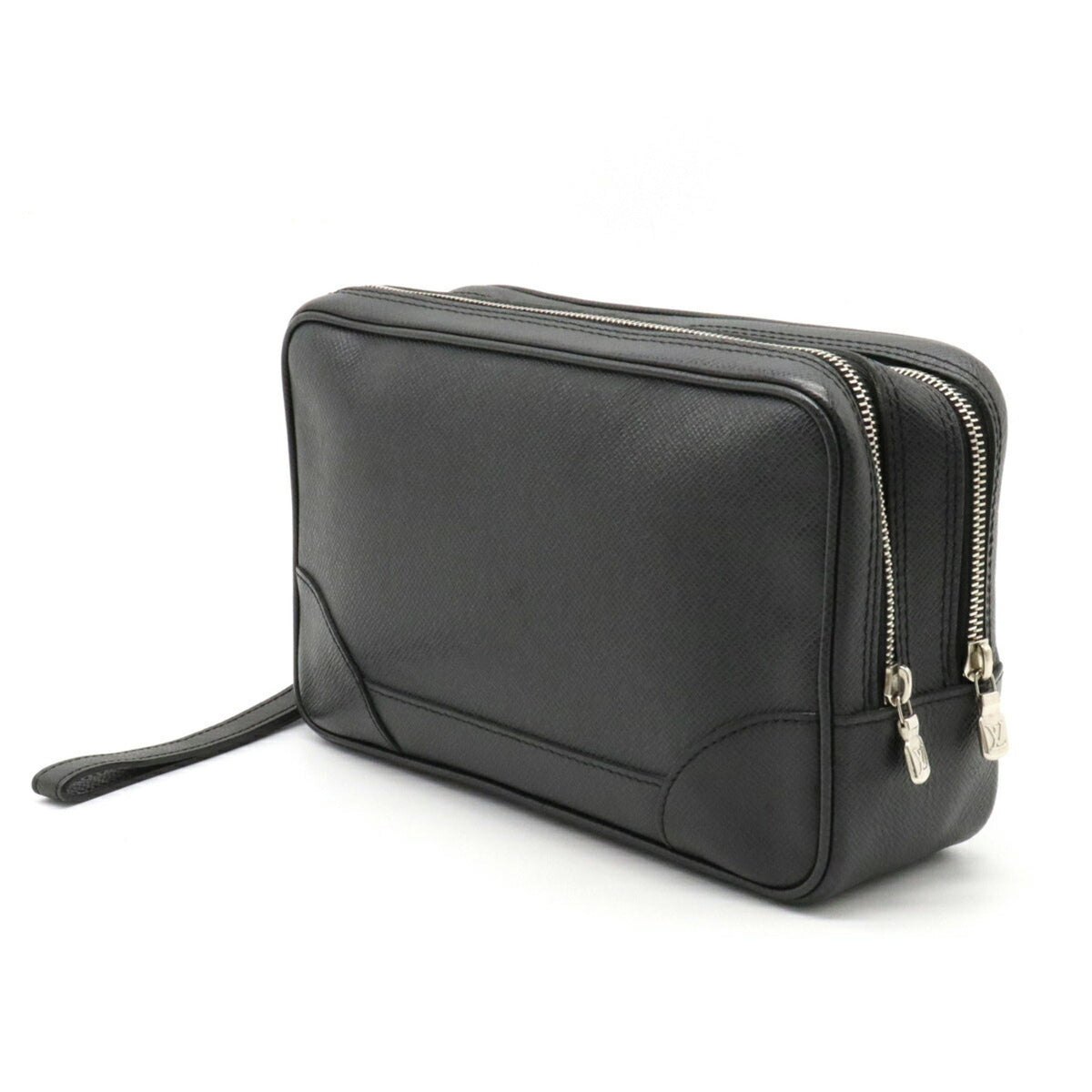 LOUIS VUITTON Taiga Pavel Second Bag Clutch Leather Ardoise Black M31142