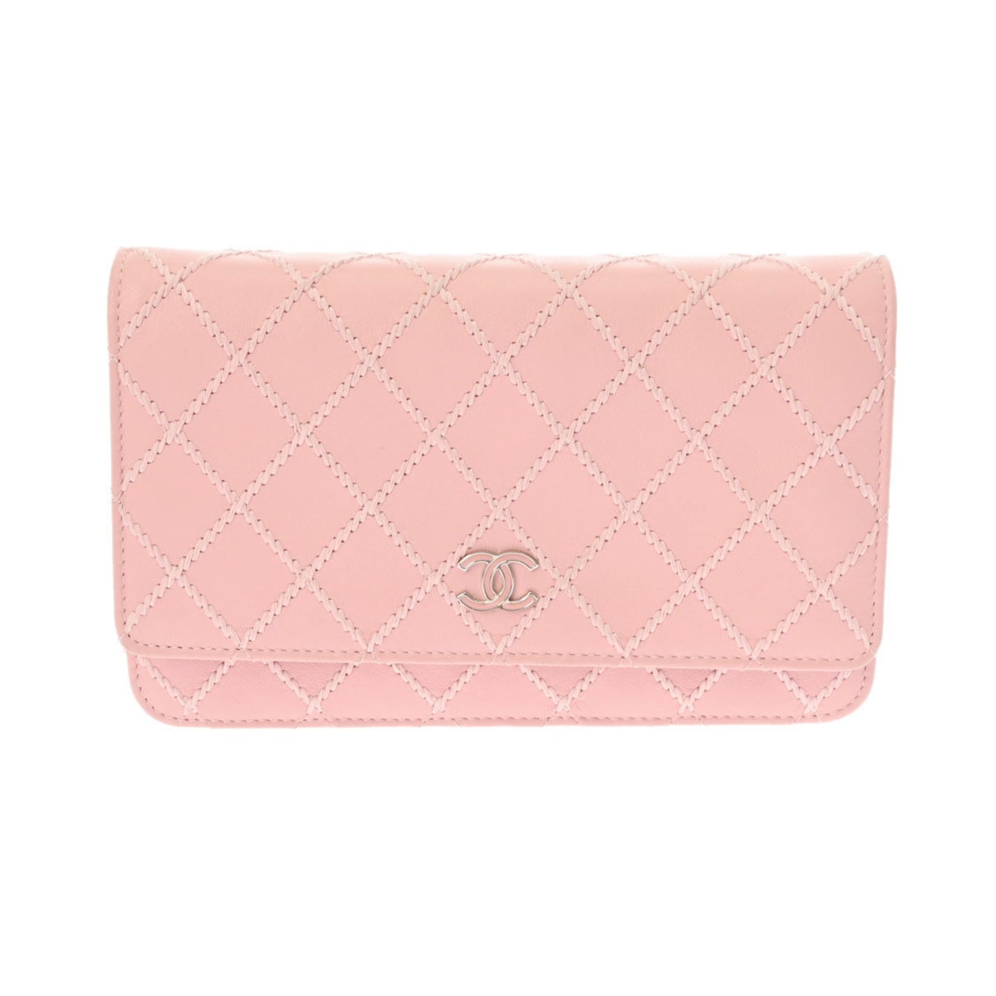 CHANEL Chanel Matelasse Chain Wallet 19cm Pink Women's Leather Shoulder Bag