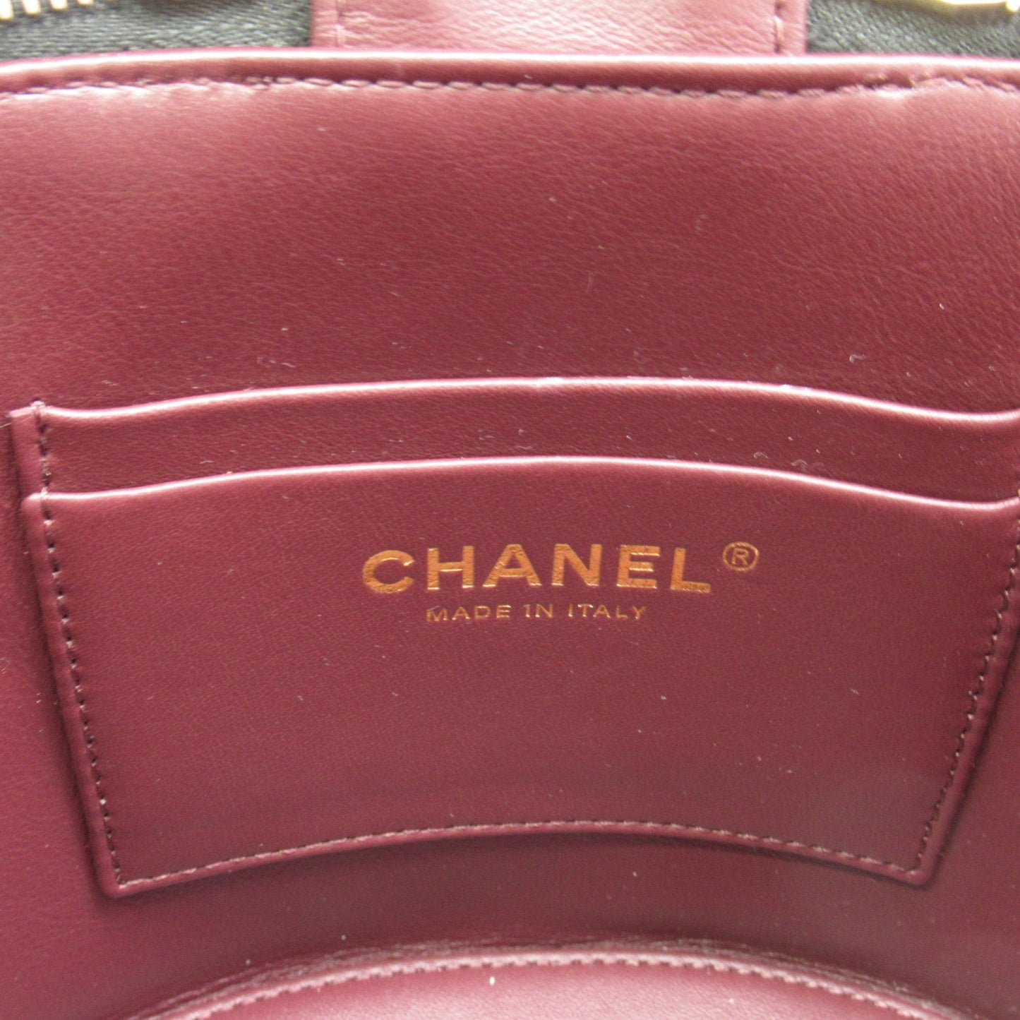 CHANEL Vanity ChainShoulder Bag Black Caviar Skin (Grained Calf)