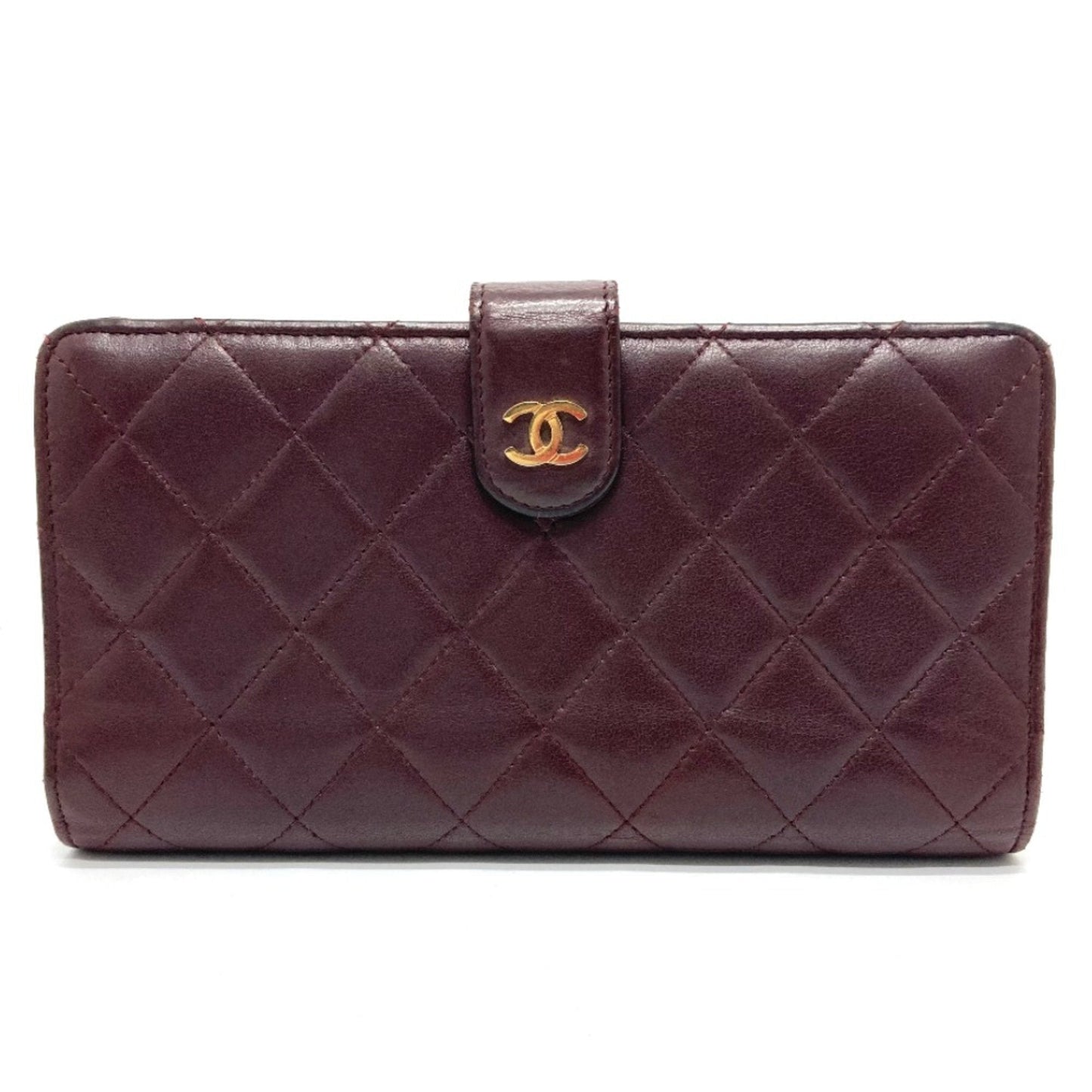 Chanel CC Mark Long wallet Long Wallet Bordeaux