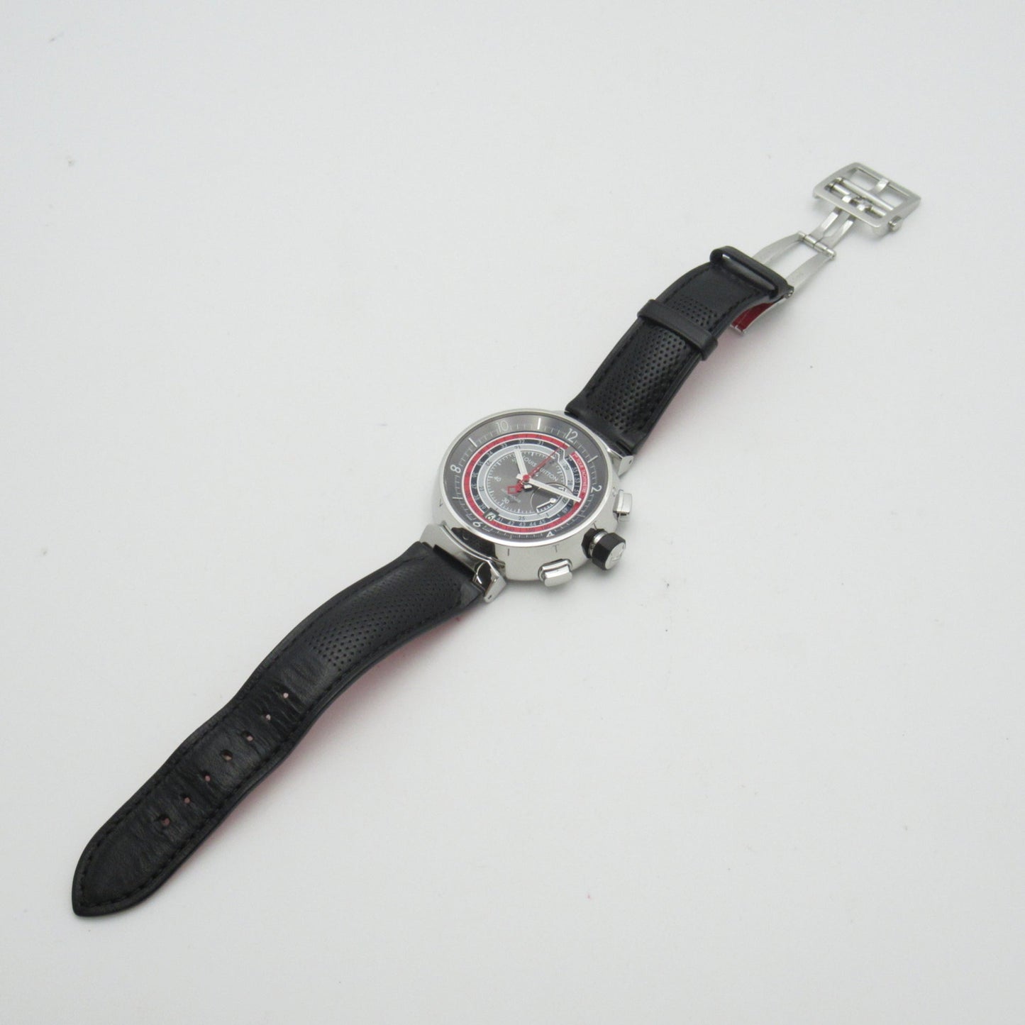 LOUIS VUITTON Tambour Voyage Chronograph Wrist Watch watch Wrist Watch Q102C Mechanical Automatic Gray Stainless Ste Q102C