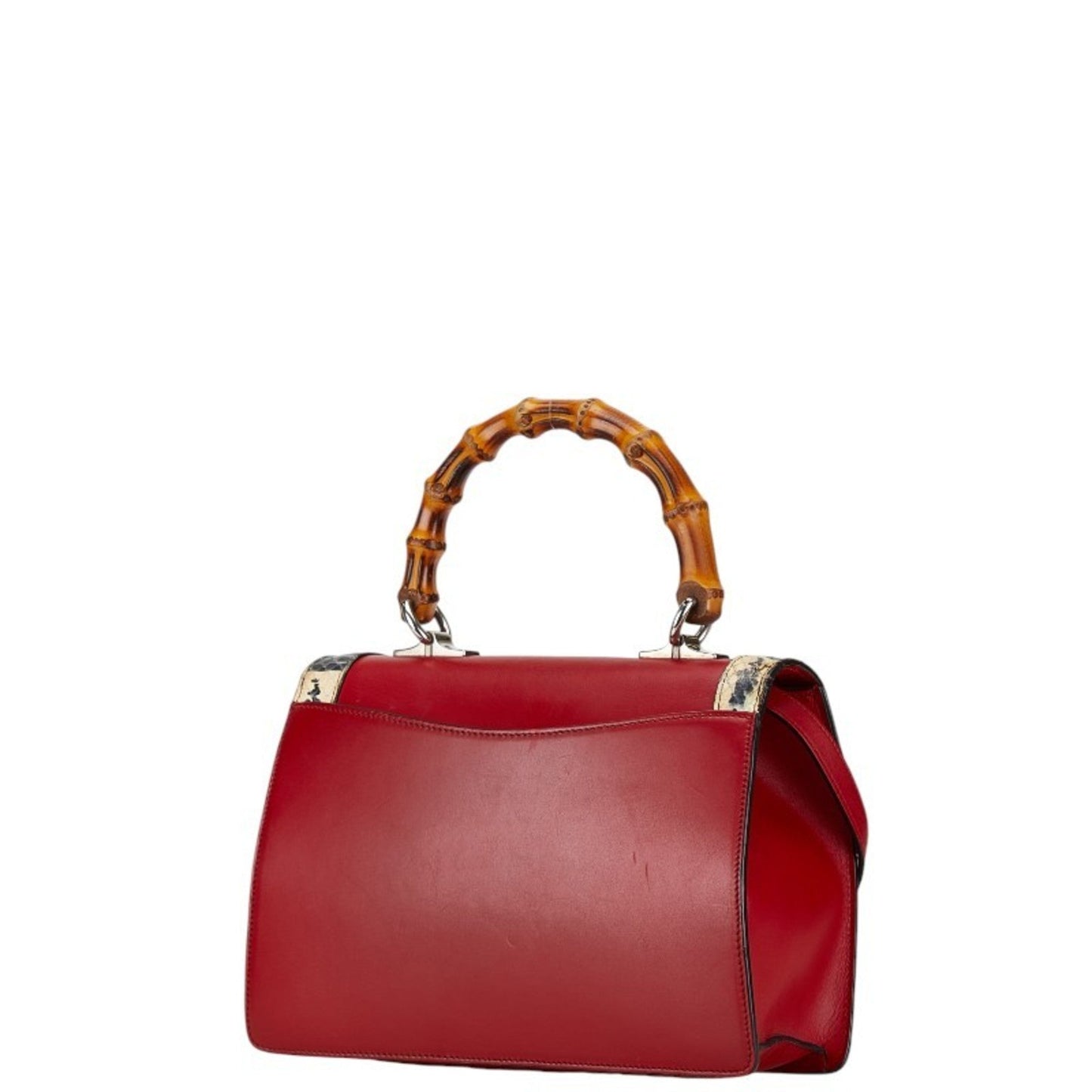 Gucci Red Color Leather Handbag Shoulder Bag