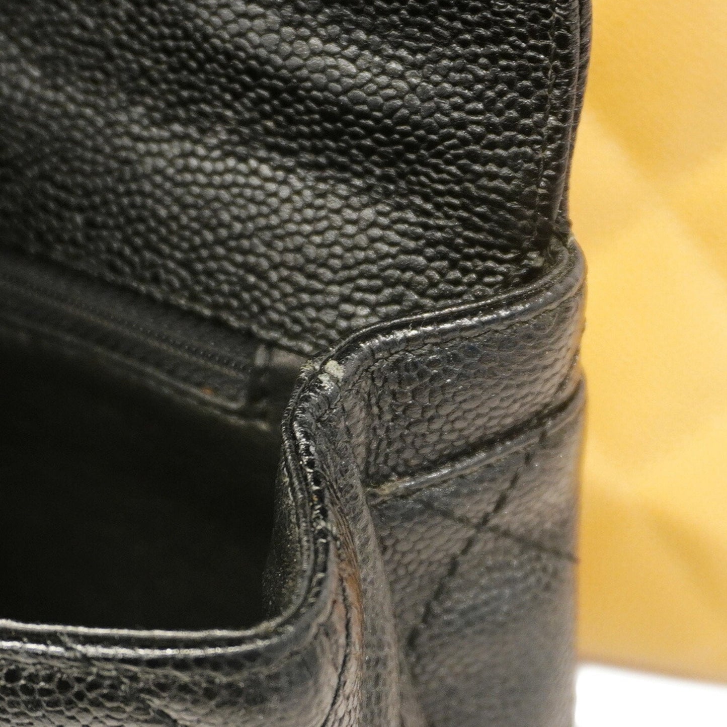 Chanel Tote Bag Matelasse Caviar Skin Beige Champagne Women's