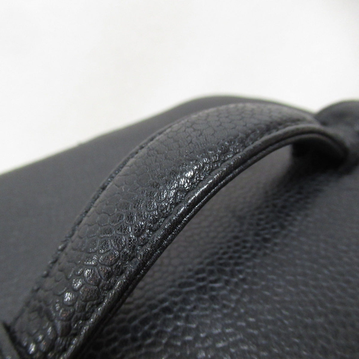 CHANEL Vertical Vanity Handbag Black Caviar Skin (Grained Calf)