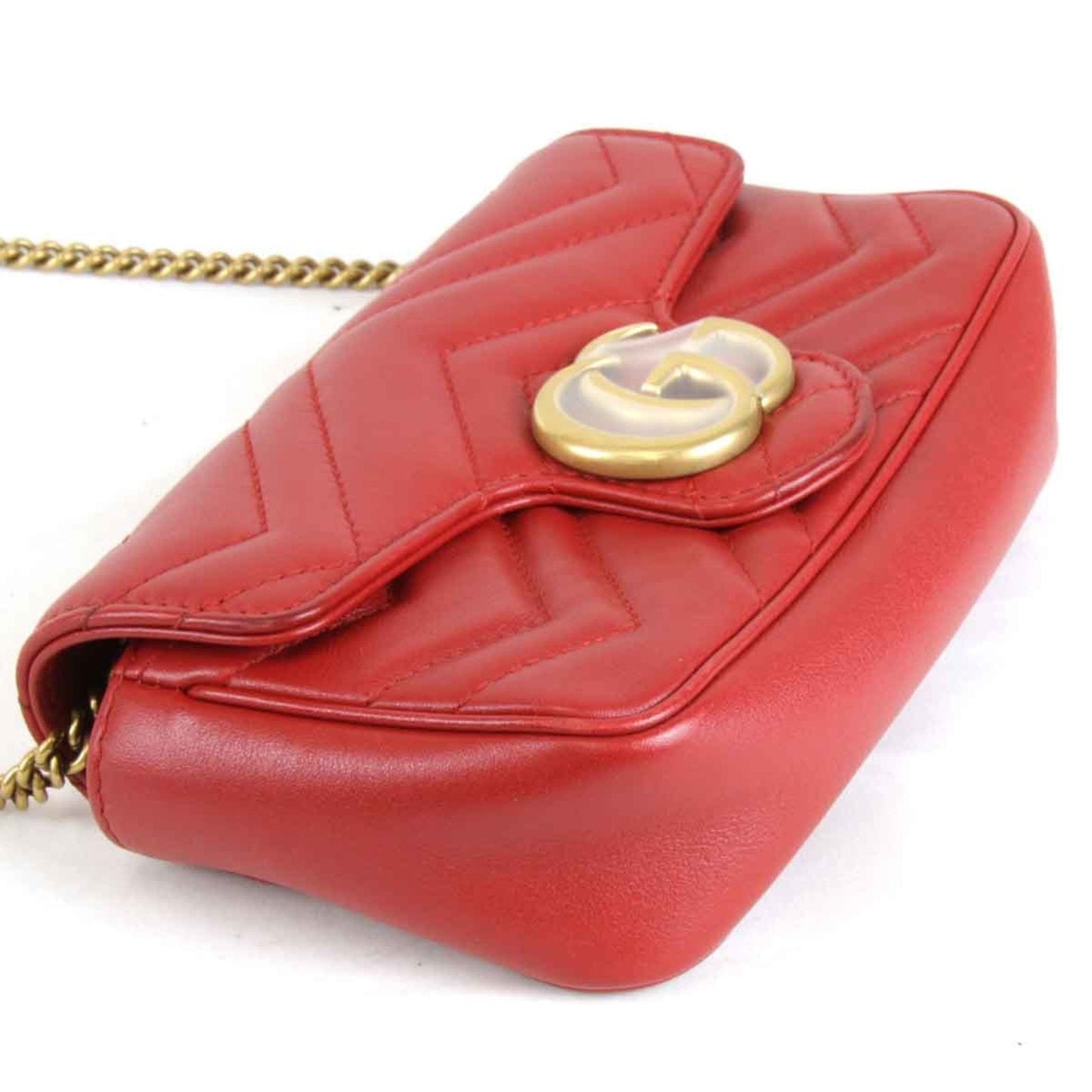 Gucci Red Color Leather Shoulder Bag