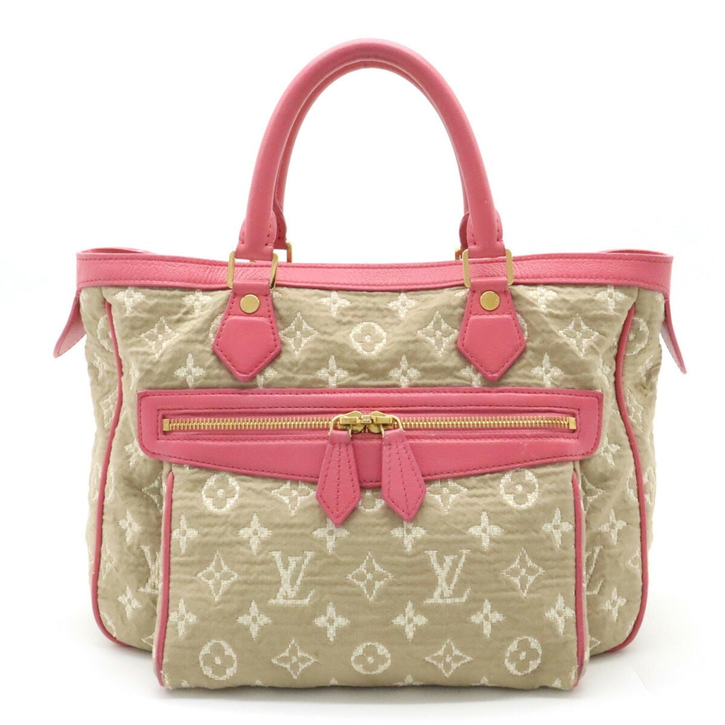 LOUIS VUITTON Monogram Sabia Hippo MM Handbag Tote Bag Rose Pink M93496
