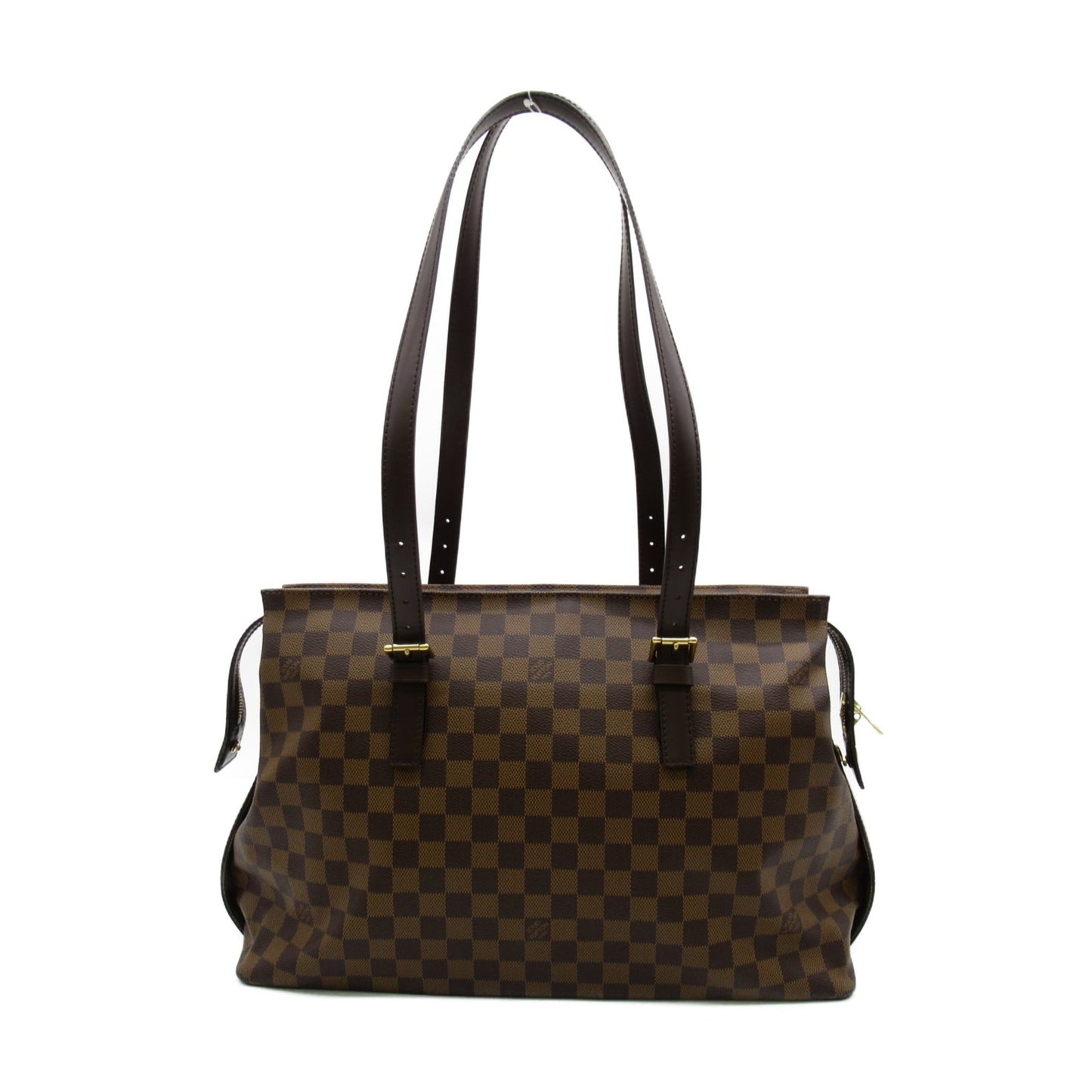LOUIS VUITTON Chelsea Tote Bag Brown Ebene Damier PVC coated canvas N51119