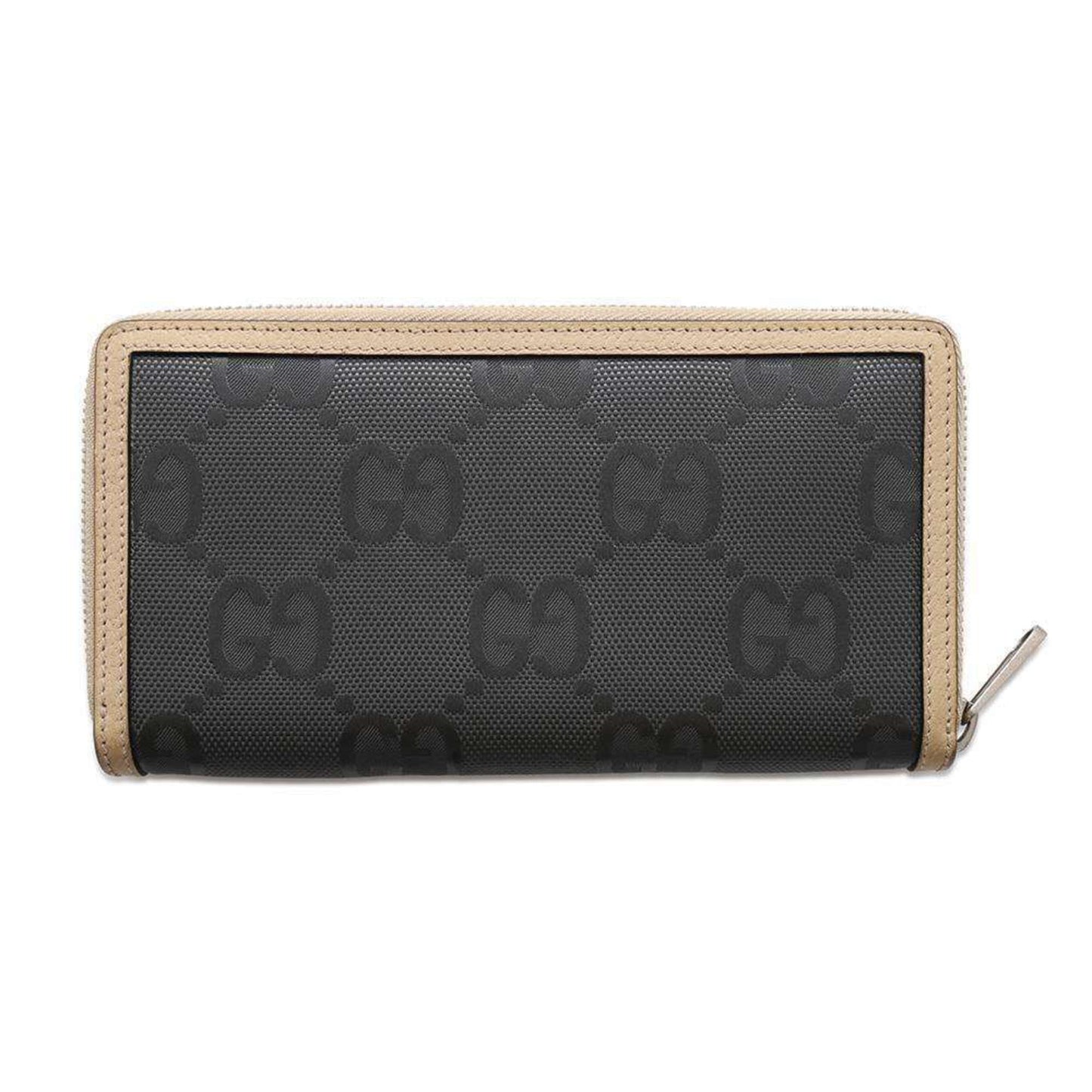 Gucci Gray Nylon Leather Long Wallet (Bi-Fold)