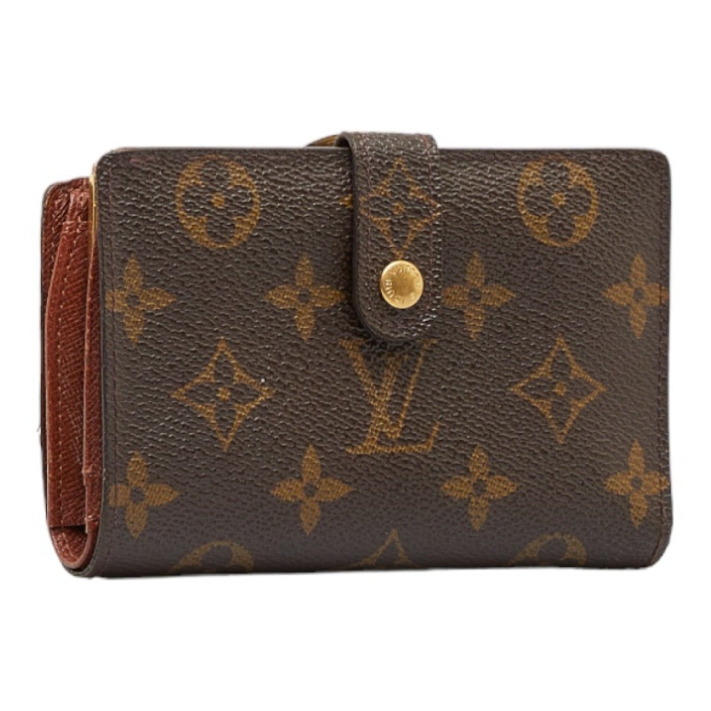 LOUIS VUITTON Monogram Viennois Bifold Wallet M61663 Brown PVC Leather Women's