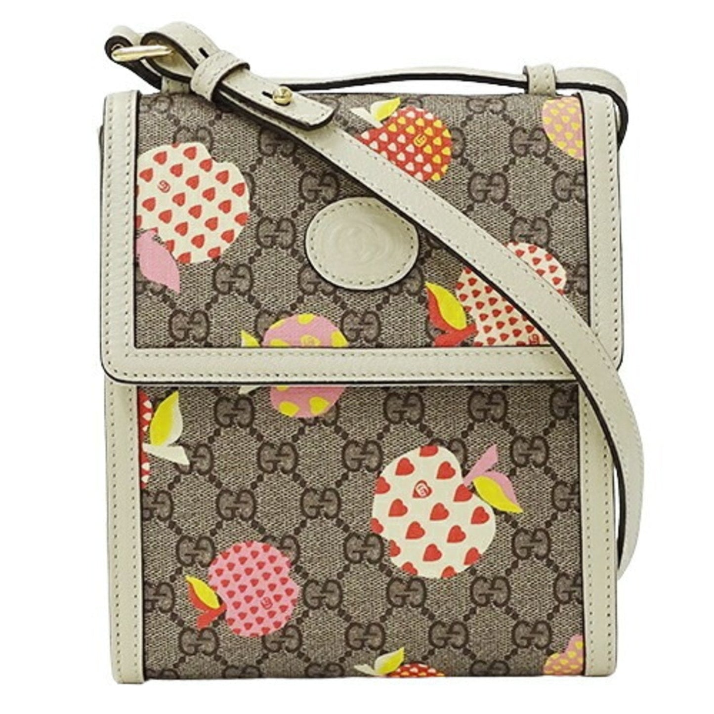 Gucci Beige Brown White Gg Supreme Shoulder Bag