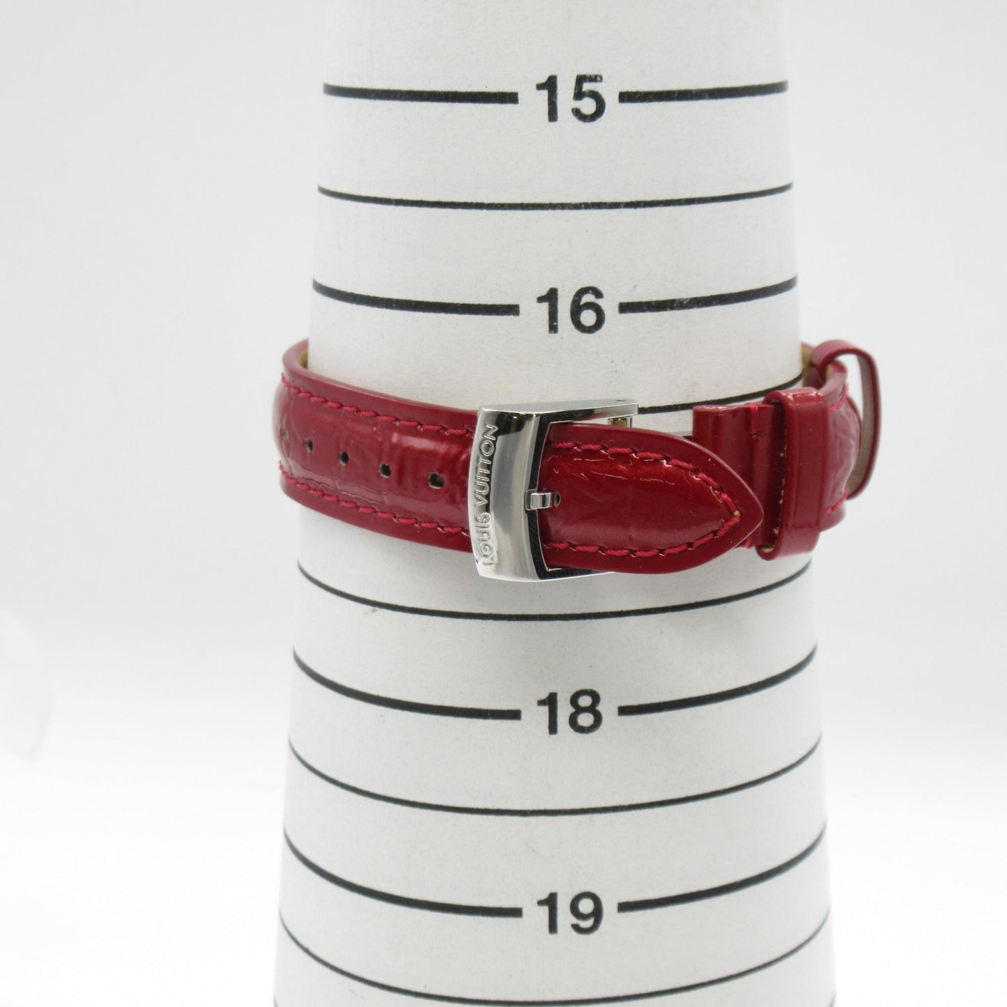 LOUIS VUITTON Tambour Slim Metallic Flower PM Wrist Watch Wrist Watch QA014Z Quartz Silver Stainless Steel Leather b QA014Z