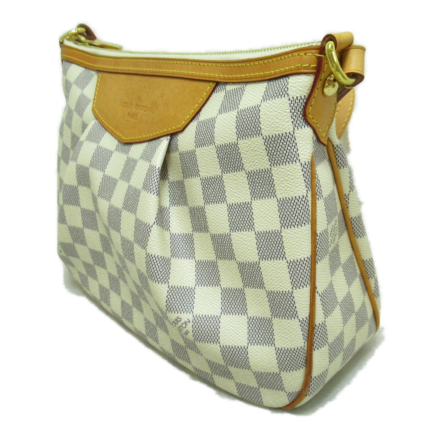 LOUIS VUITTON SiracusaPM Shoulder Bag Ivory Damier Azur PVC coated canvas N41113